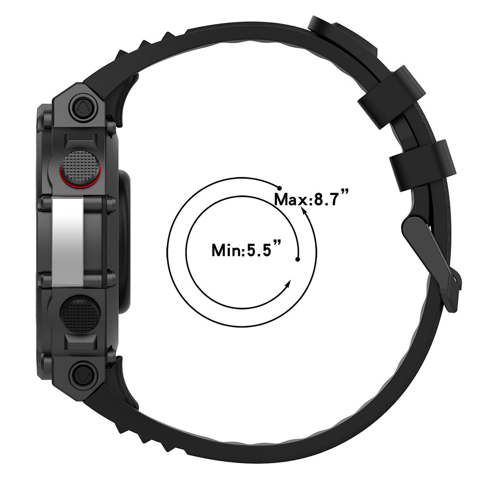 Techsuit W067 Armband für Amazfit T-Rex 2, Schwarz