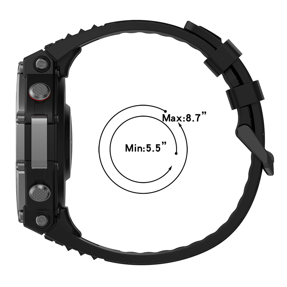 Techsuit W067 Armband für Amazfit T-Rex 3, Schwarz