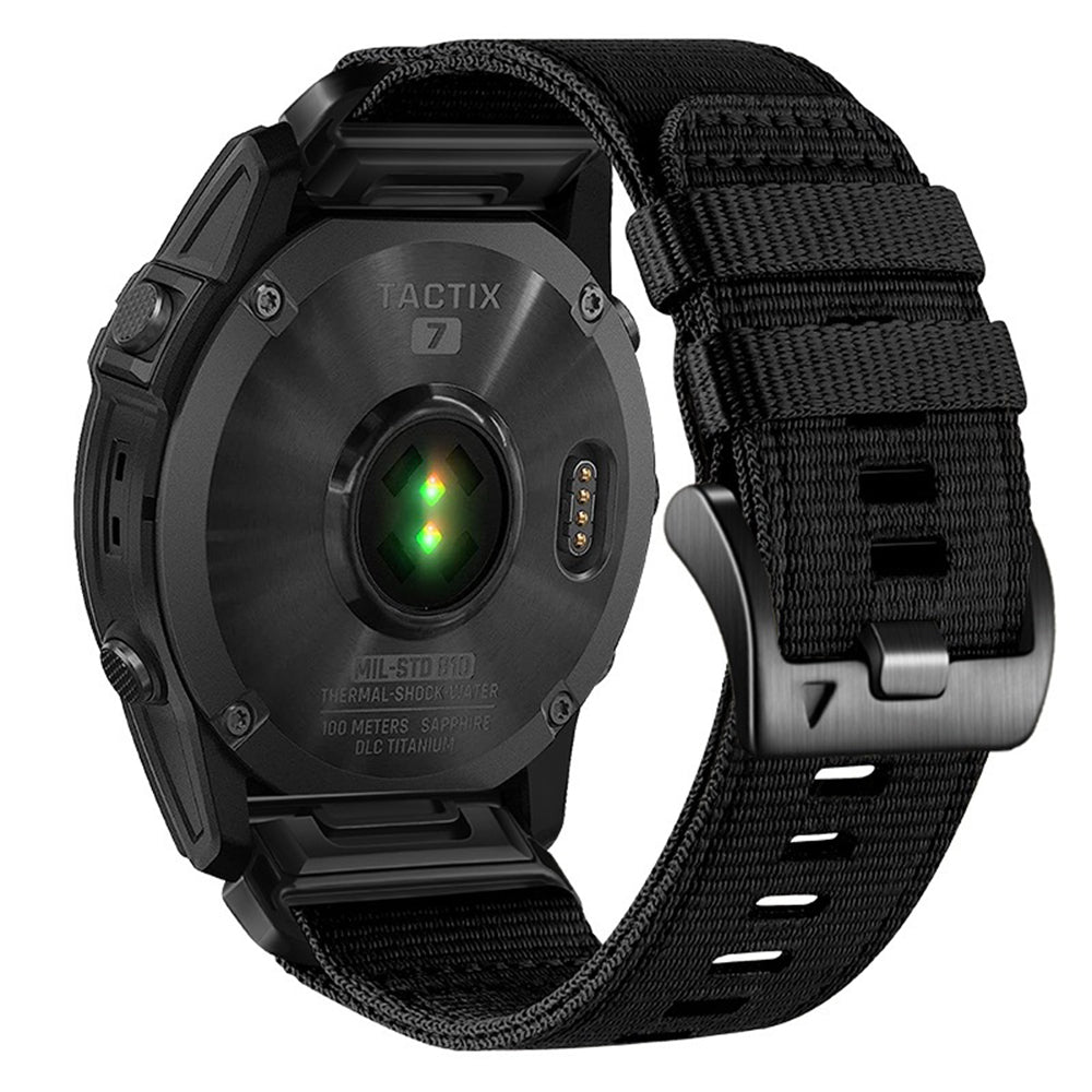 Techsuit W070 Armband für Garmin Instinct / Approach / Fenix Watch Series, 20mm, Schwarz