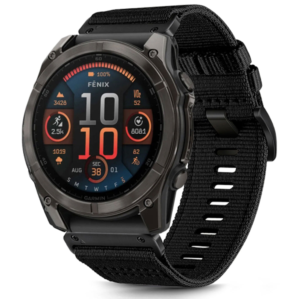 Techsuit W070 Armband für Garmin Watch Fenix Series, 26mm, Schwarz