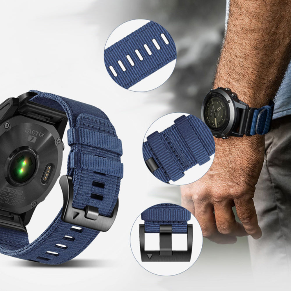 Techsuit W070 Armband für Samsung Galaxy Watch / Huawei Watch Series, 20mm, Schwarz