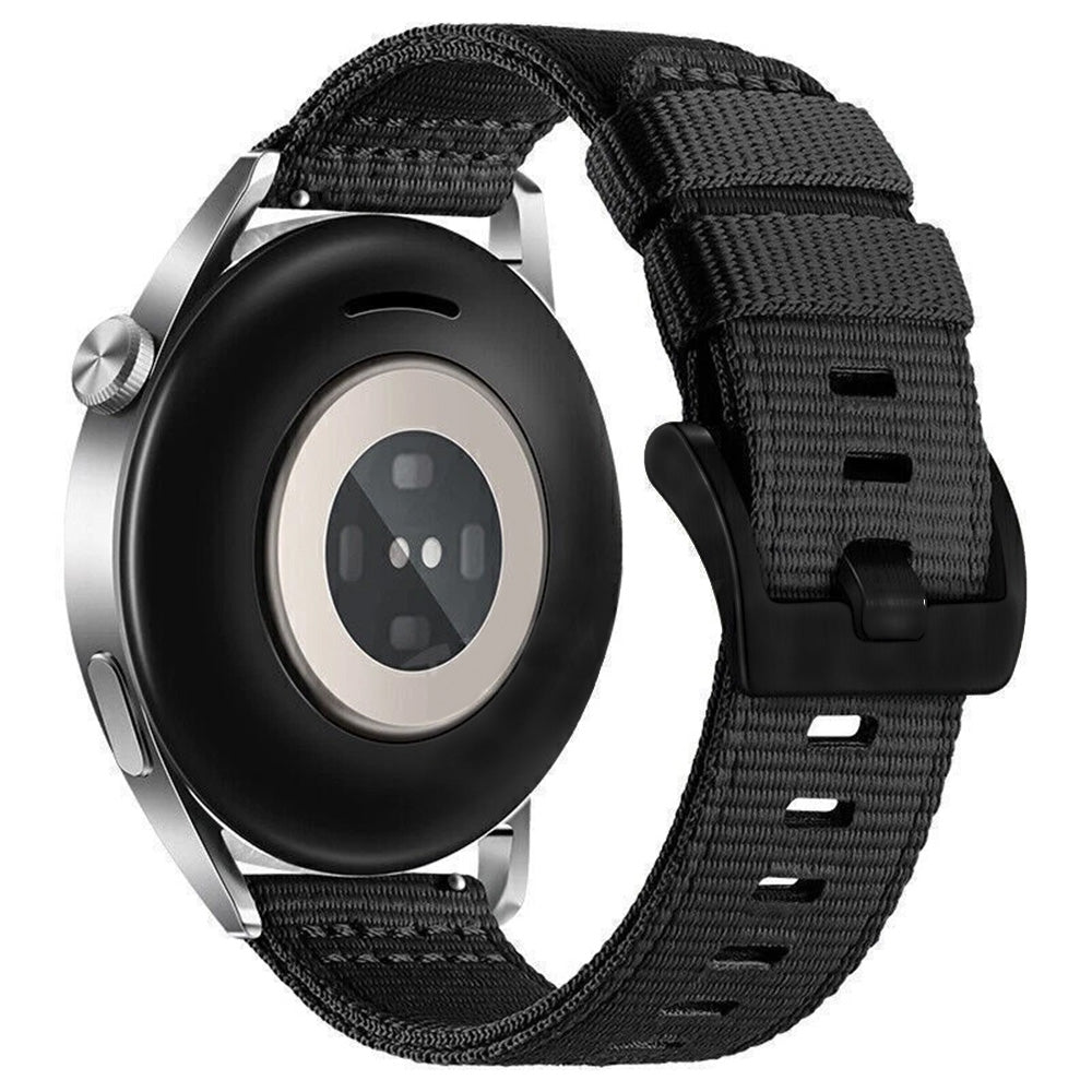 Techsuit W070 Armband für Samsung Galaxy Watch / Huawei Watch Series, 22mm, Schwarz