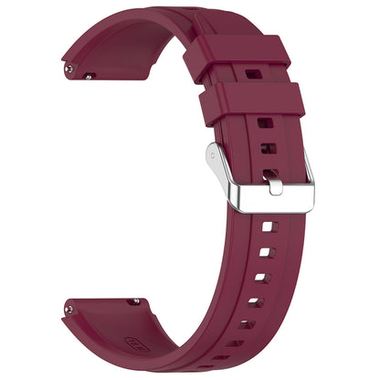 Techsuit W075 Strap for Huawei Watch / Garmin Watch Series, 18mm, Burgundy