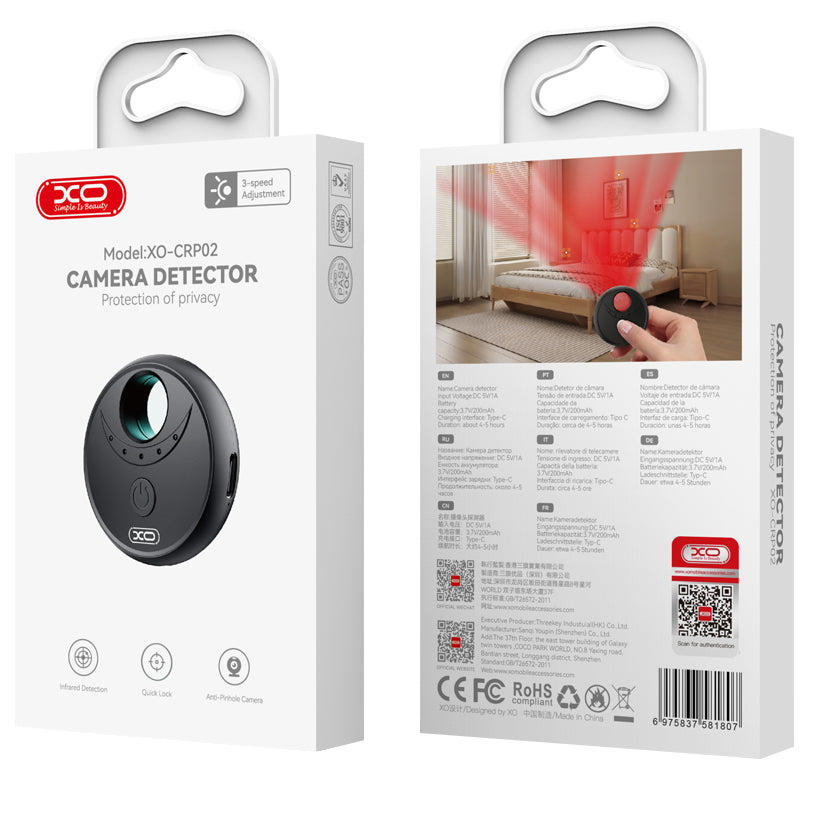 Versteckte Kamera Detektor XO Design CRP02, Schwarz