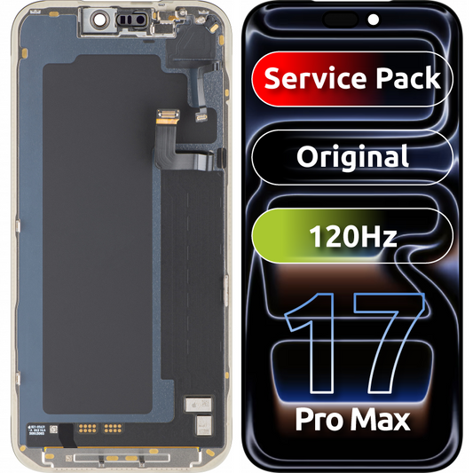 Apple iPhone 17 Pro Max Display with Touchscreen, Frame, Black, Service Pack 661-56050