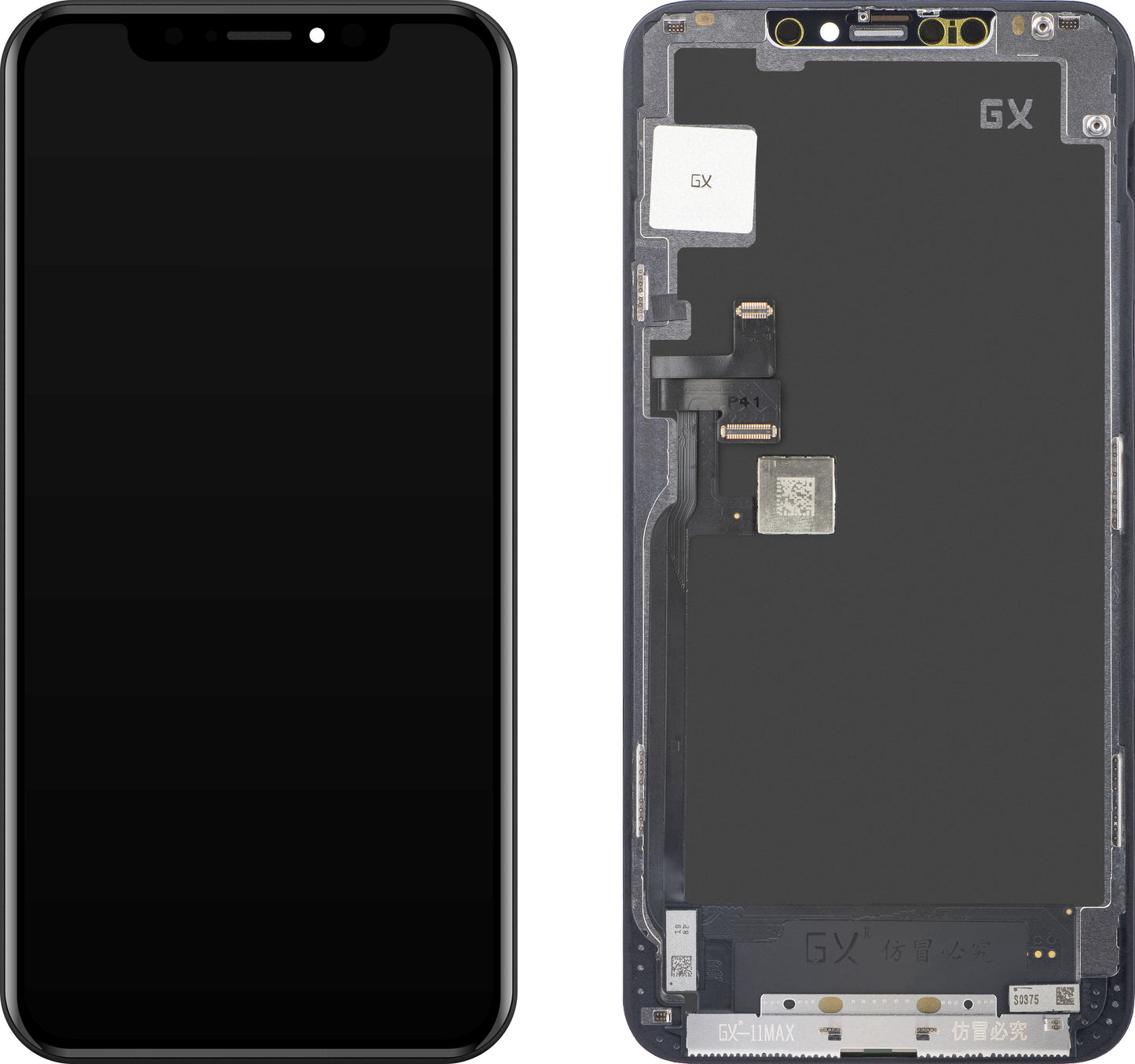 GX Touchscreen-Display für Apple iPhone 11 Pro Max, mit Rahmen, OLED-Version, Schwarz