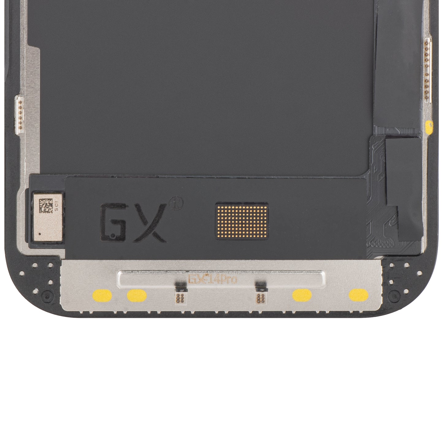 GX Touchscreen-Display für Apple iPhone 14 Pro, mit Rahmen, bewegliche OLED-IC-Version, Schwarz