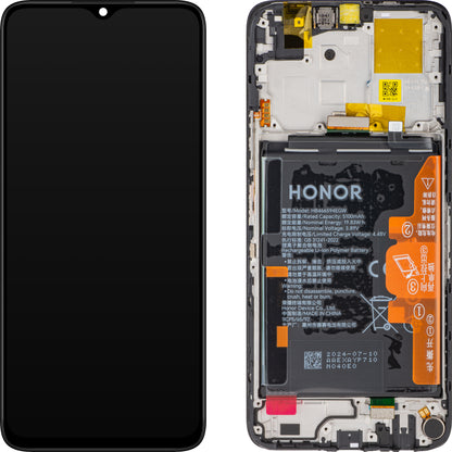 Display mit Touchscreen Honor X5 Plus / X6a, mit Rahmen und Akku, Schwarz, Service Pack 0235AJLY 