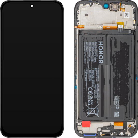 Honor 600 Smart Touchscreen-Display mit Rahmen und Akku, Schwarz (Velvet Black), Service Pack 0235AUEV