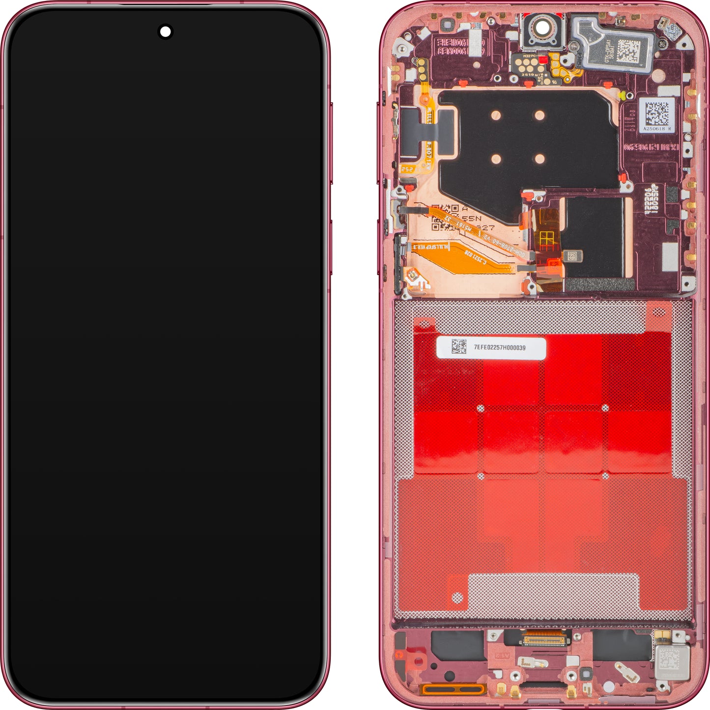 Display mit Touchscreen Huawei Pura 80 Pro, mit Rahmen, Rot (Glazed Red), Service Pack 02357EFE