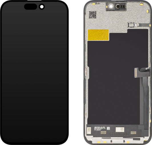 JK Touchscreen Display für Apple iPhone 15 Pro Max, mit Rahmen, In-Cell LCD Version, Schwarz
