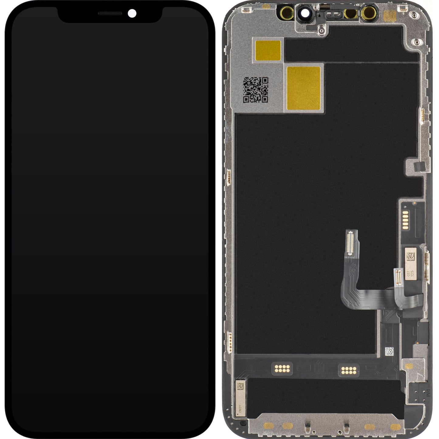 JK Touchscreen Display for Apple iPhone 12 / 12 Pro, with Frame, OLED IC Movable Version, Black