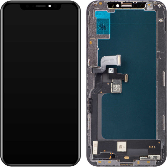 Touchscreen Display JK für Apple iPhone XS, mit Rahmen, In-Cell LCD Version, Schwarz