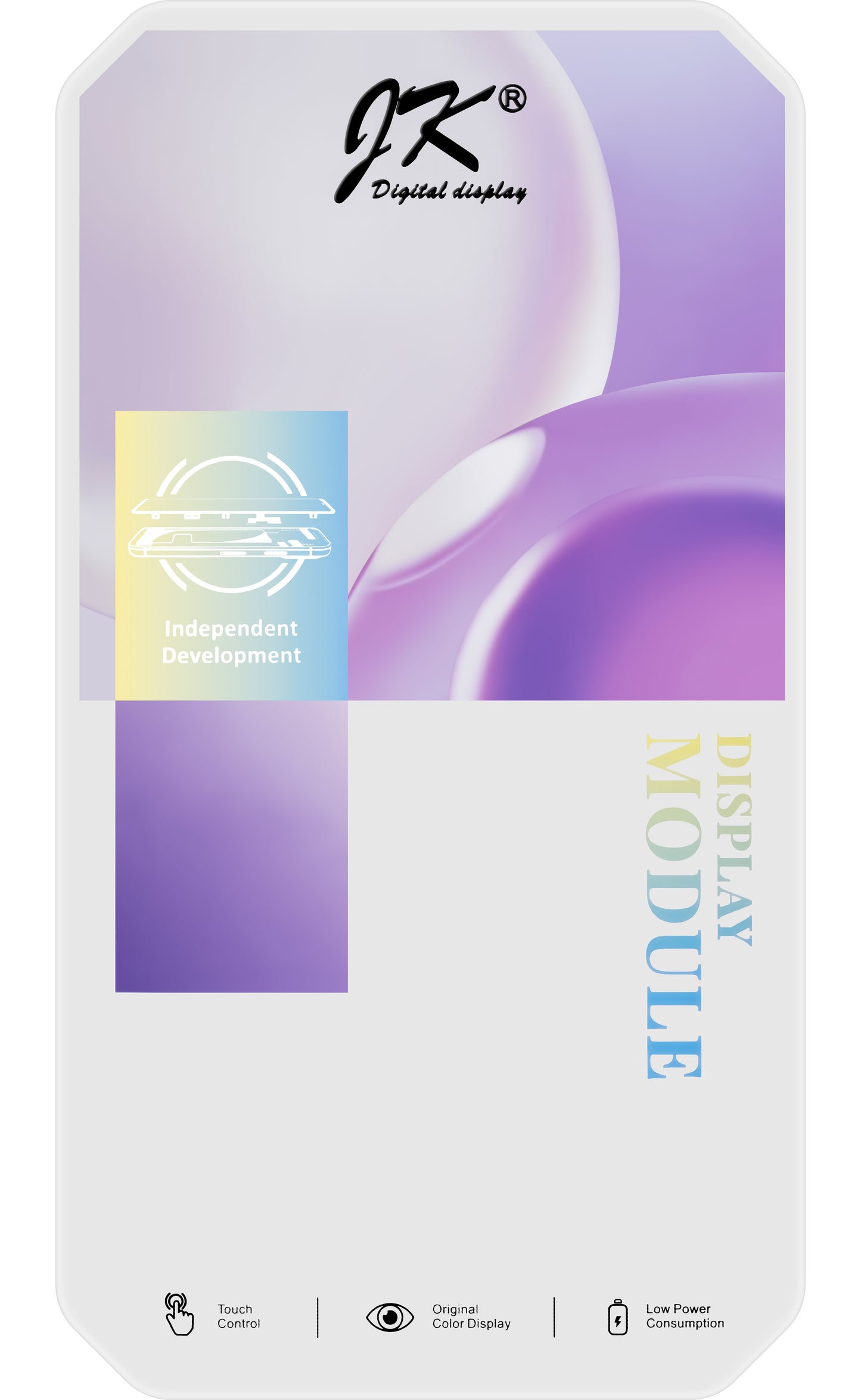 JK Touchscreen Display für Apple iPhone 14 Pro, mit Rahmen, In-Cell IC Movable LCD Version, Schwarz 