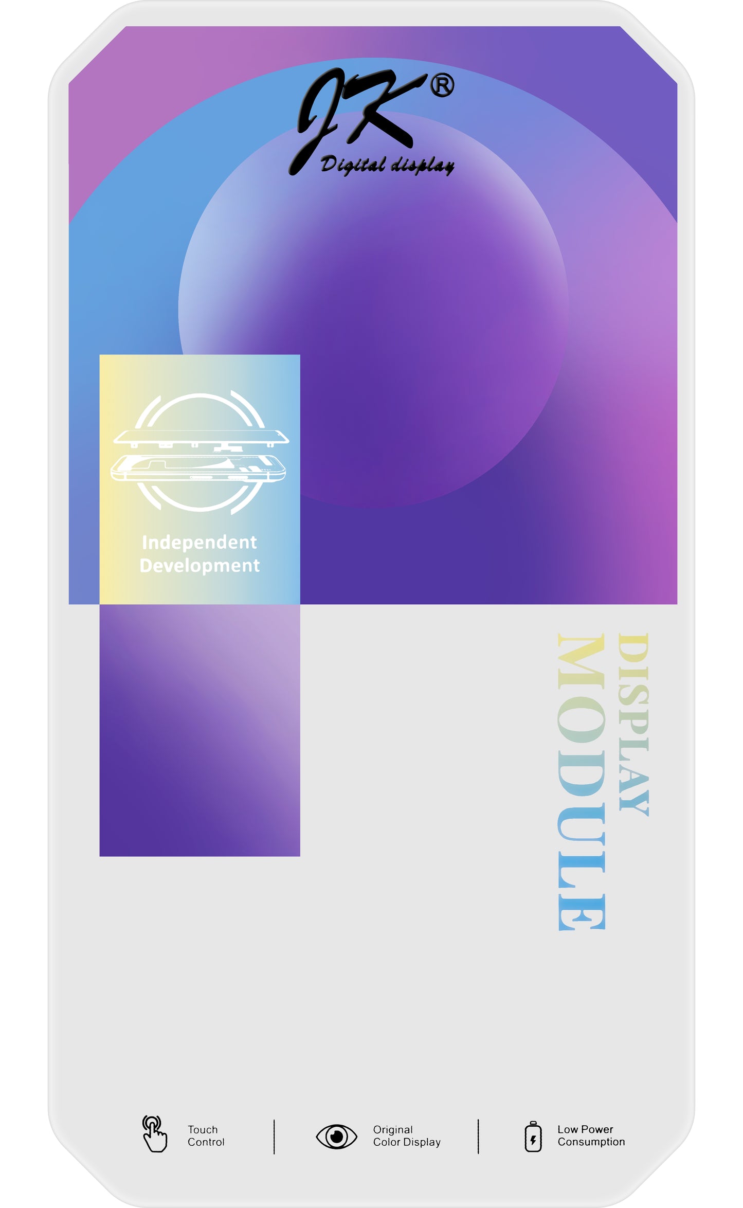 JK Touchscreen Display für Apple iPhone 13 Pro, mit Rahmen, LCD In-Cell IC beweglich, Schwarz