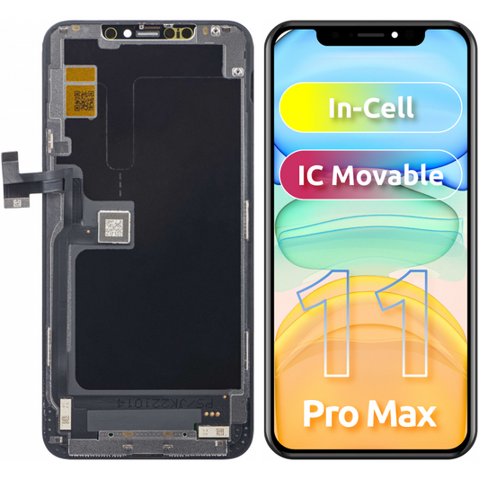JK Touchscreen Display für Apple iPhone 11 Pro Max, mit Rahmen, In-Cell LCD Version, Schwarz