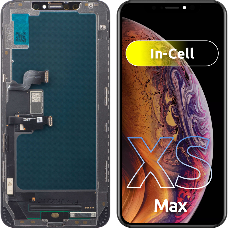 Touchscreen Display JK für Apple iPhone XS Max, mit Rahmen, In-Cell LCD Version, Schwarz