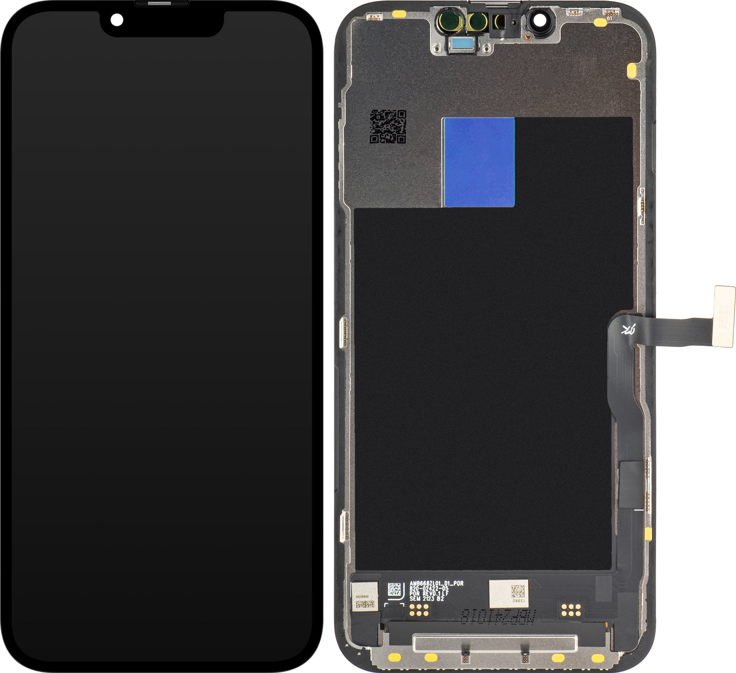 JK Touchscreen Display for Apple iPhone 13 Pro, with Frame, LCD Version In-Cell IC Movable, Black