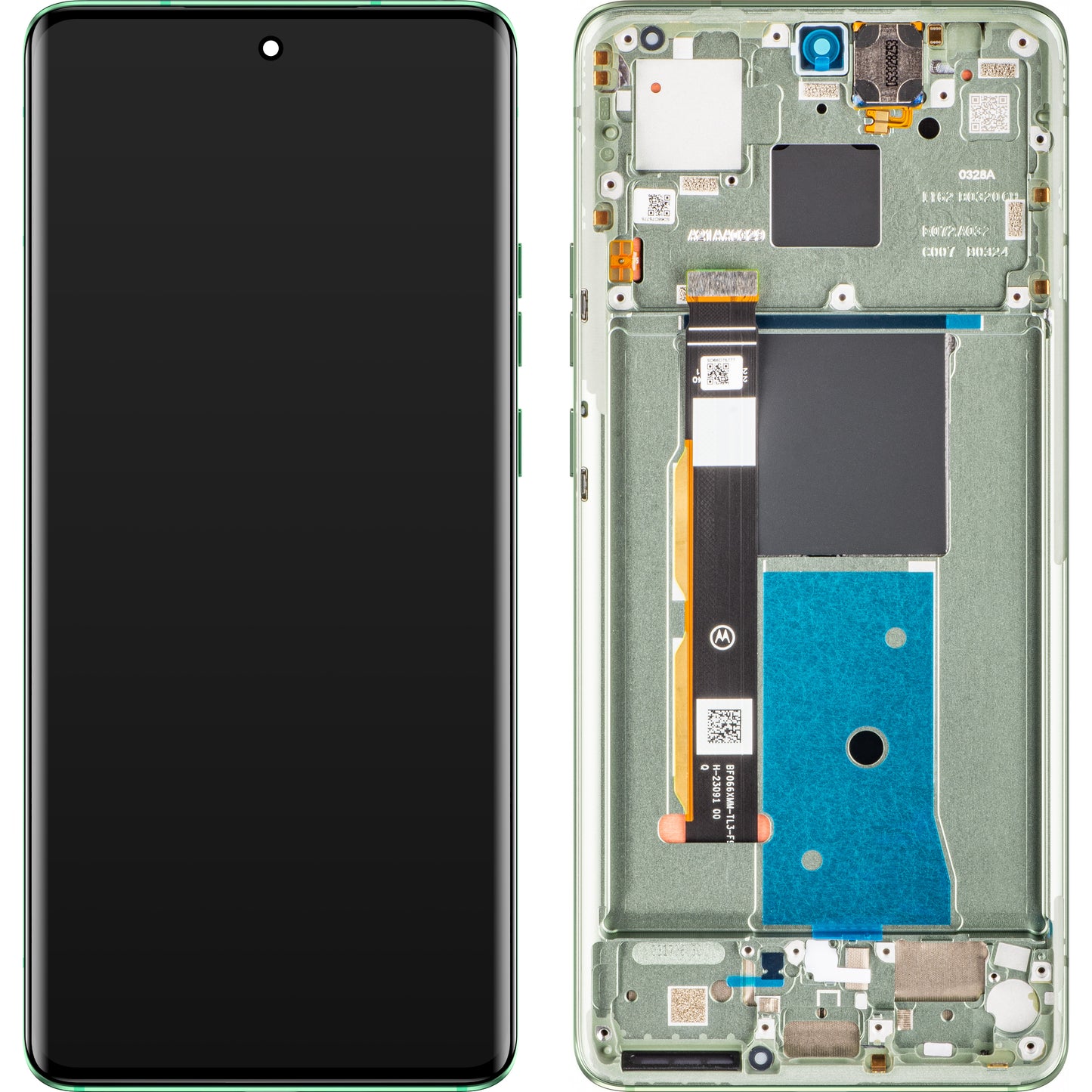 Display with Touchscreen Motorola Edge 40, with Frame, Green (Nebula Green), Service Pack 5D68C22672