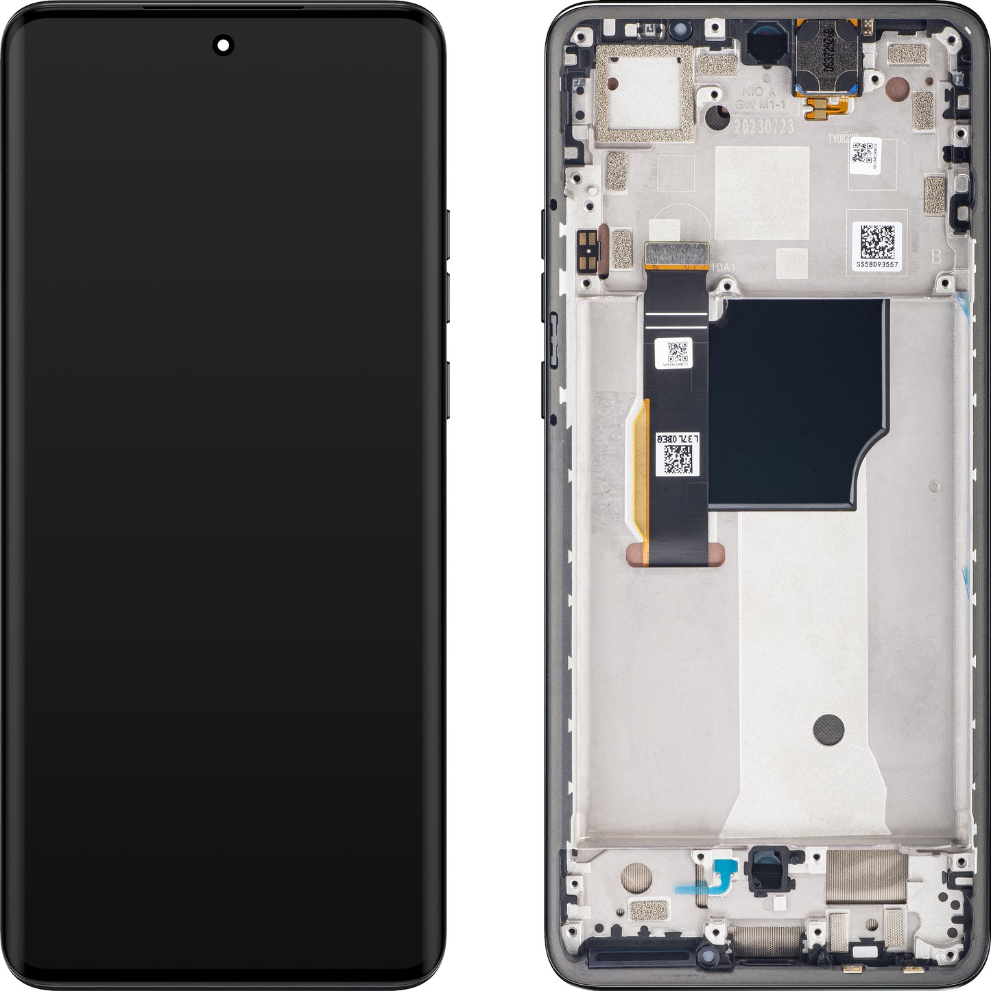 Touchscreen-Display Motorola Edge 40 Neo, mit Rahmen, Version L3, Schwarz, Swap 5D68C23158