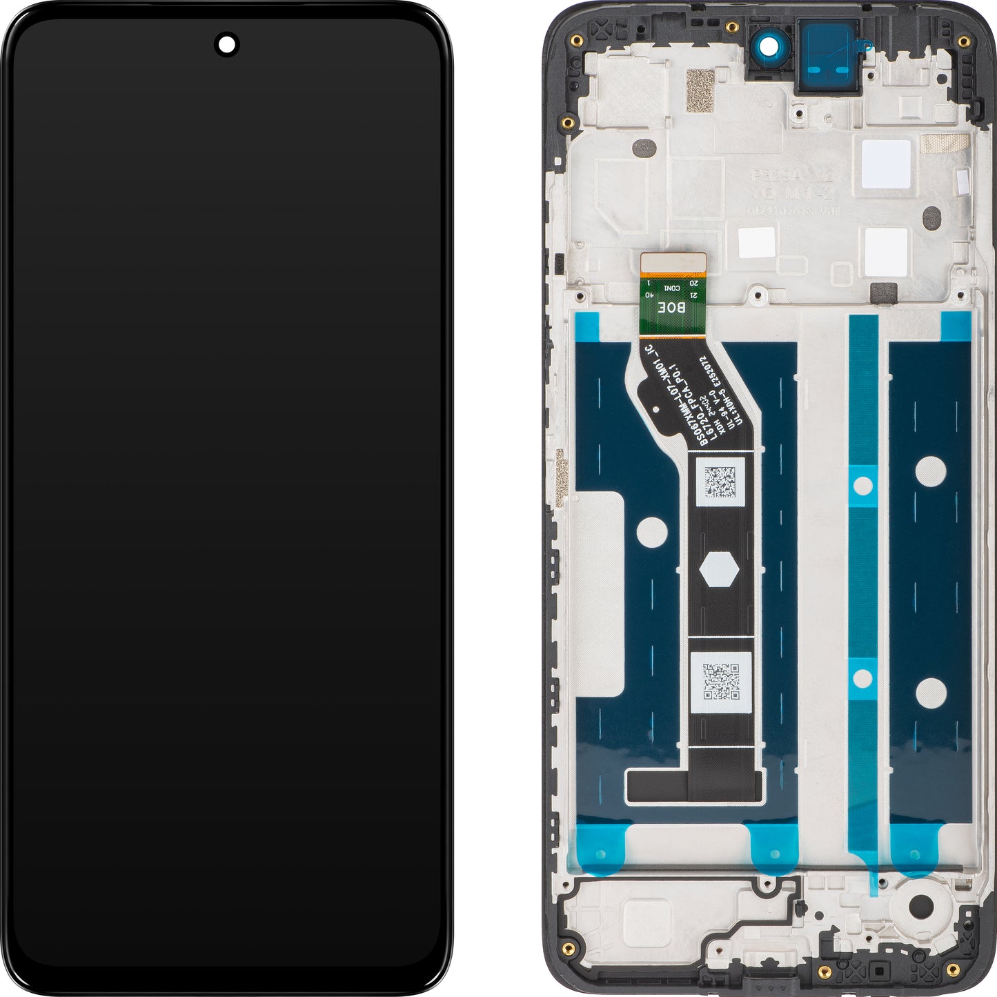 Touchscreen Display Motorola Moto G15 / Moto G15 Power, mit Rahmen, Schwarz, Service Pack 5D68C29273 