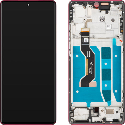 Display mit Touchscreen Motorola Moto G85, mit Rahmen, Blau (Relucent Blue), Service Pack 5D68C29595