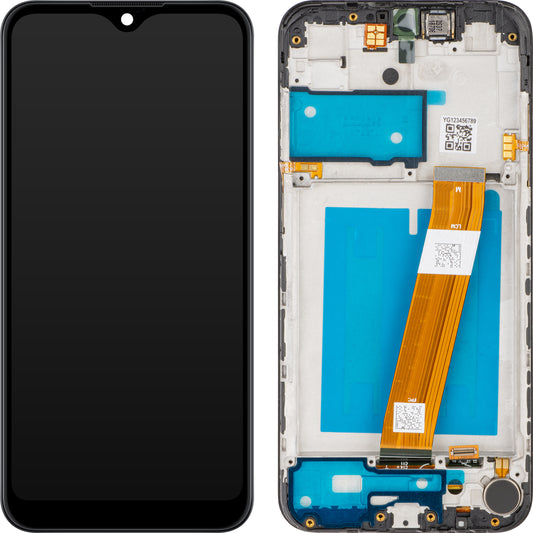 Display mit Touchscreen MP kompatibel mit Samsung Galaxy A01 A015, mit Rahmen, Nicht-Europa-Version, Schwarz