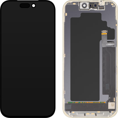 MP Touchscreen-Display kompatibel mit Apple iPhone 17 Pro, mit Rahmen, OLED FHD IC Movable Version, Schwarz