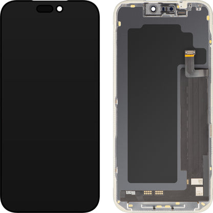 MP Touchscreen-Display kompatibel mit Apple iPhone 17 Pro Max, mit Rahmen, Soft OLED FHD IC Movable Version, Schwarz