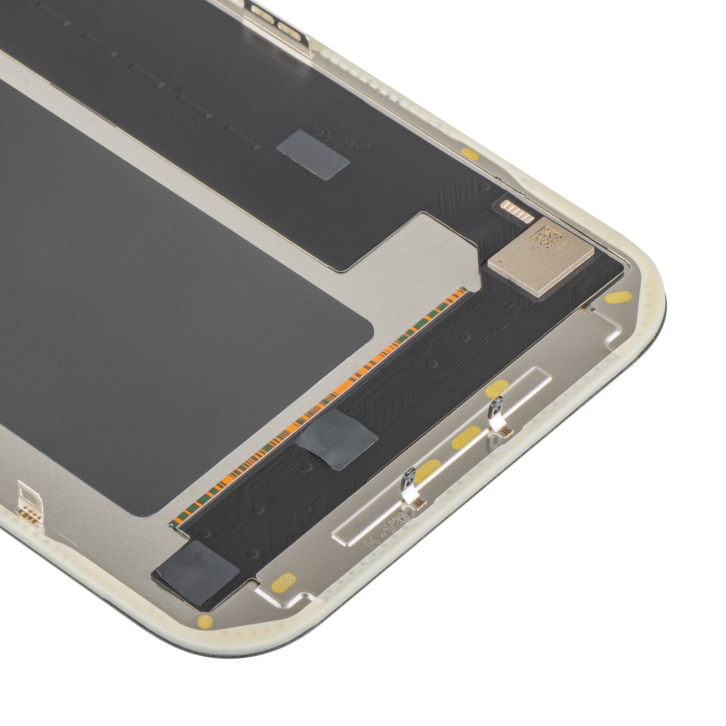 MP Touchscreen-Display kompatibel mit Apple iPhone 17 Pro Max, mit Rahmen, OLED FHD IC Movable Version, Schwarz