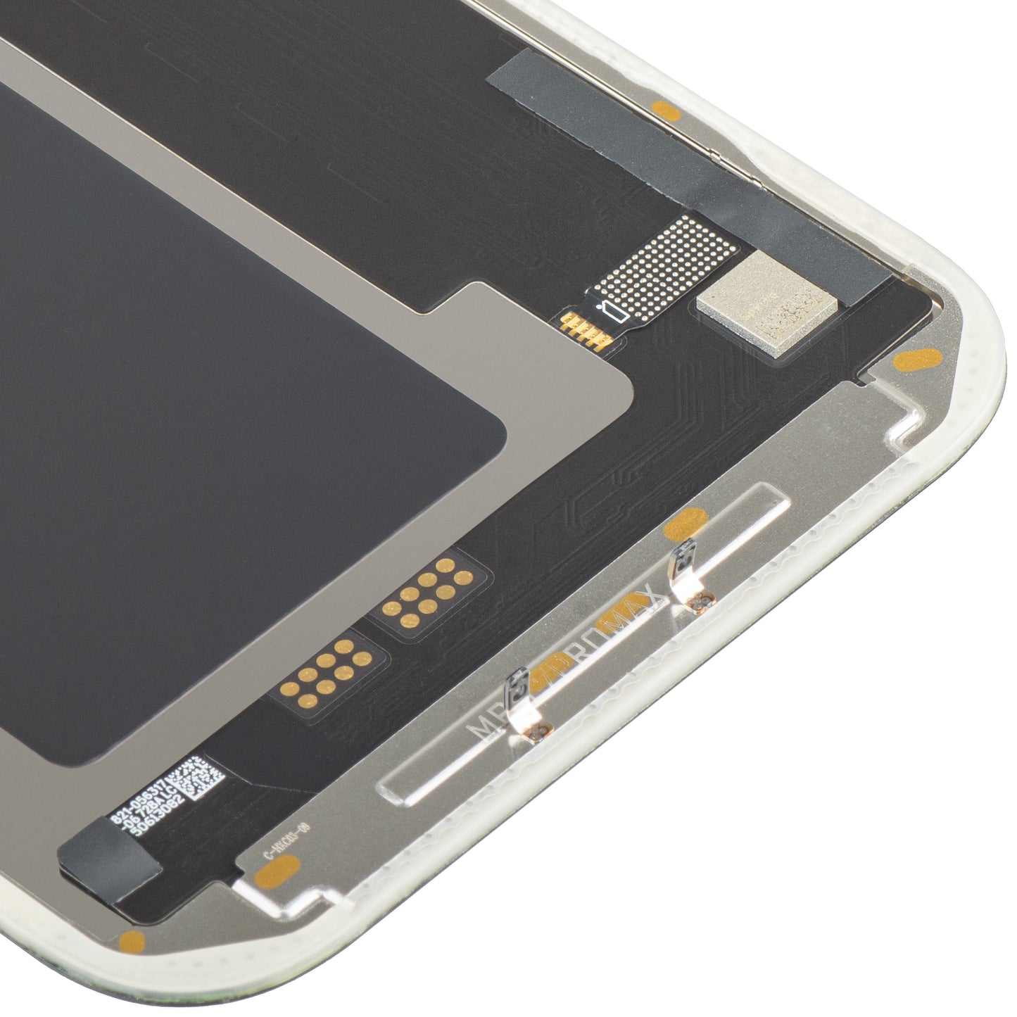 MP Touchscreen-Display kompatibel mit Apple iPhone 17 Pro Max, mit Rahmen, Soft OLED FHD IC Movable Version, Schwarz