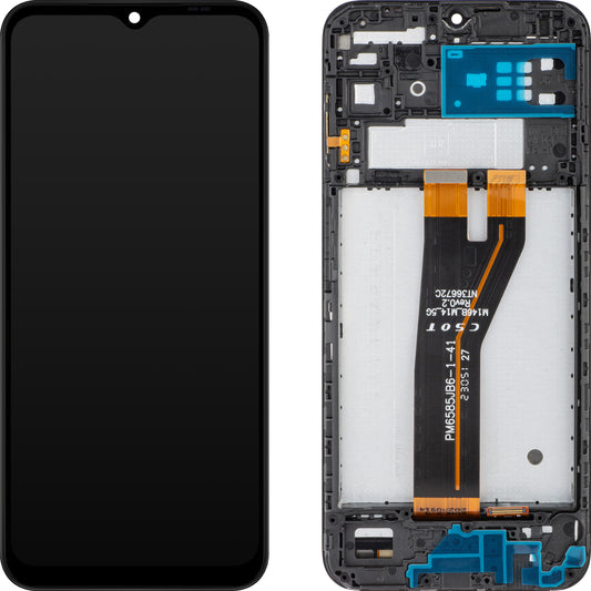 MP Touchscreen Display kompatibel zu Samsung Galaxy M14 5G M146, mit Rahmen, Schwarz 