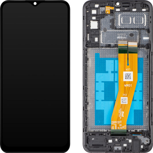 MP Touchscreen Display kompatibel mit Samsung Galaxy A04e A042, mit Rahmen, Schwarz 