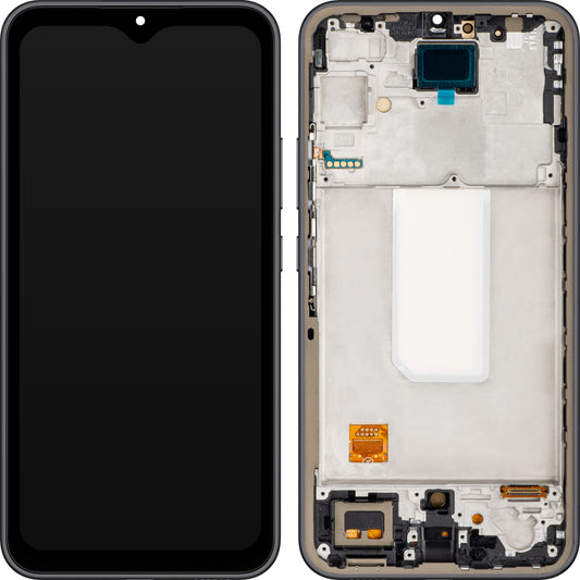 MP Touchscreen Display kompatibel zu Samsung Galaxy A34 A346, mit Rahmen, OLED Version, Schwarz