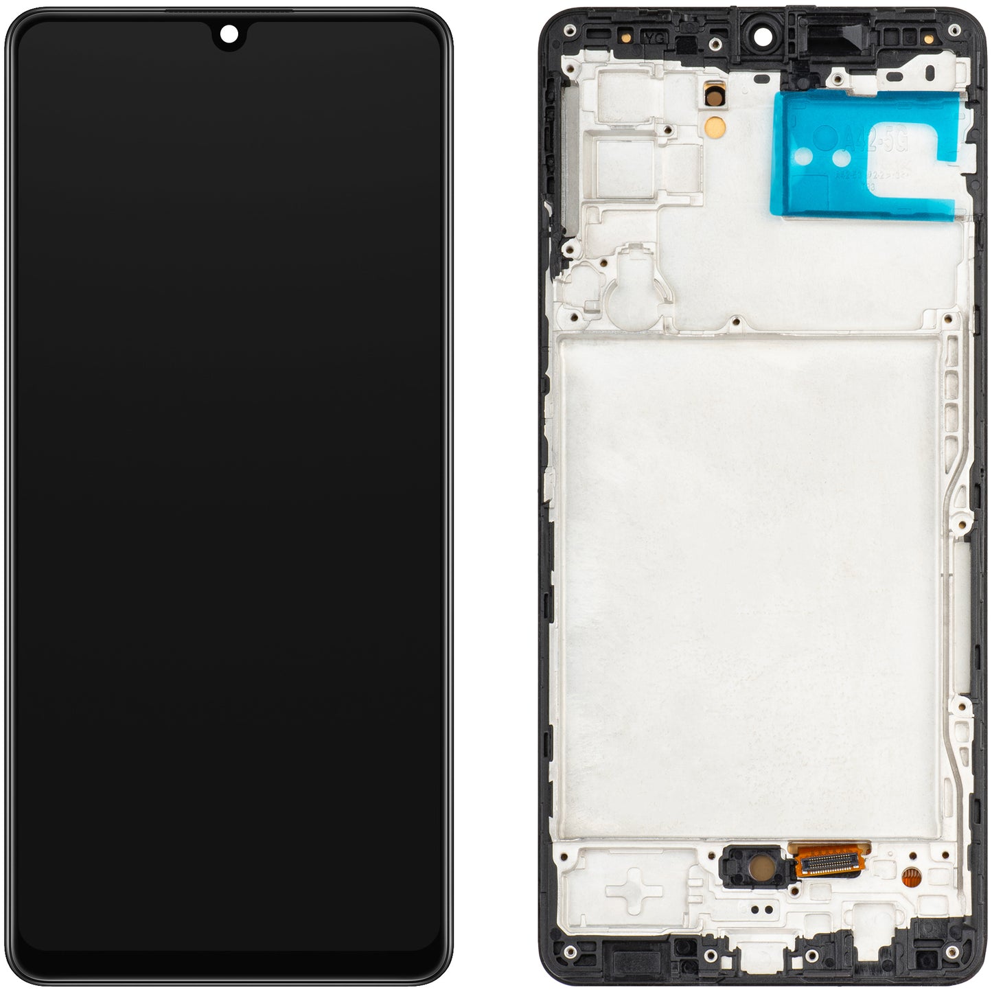 MP Touchscreen Display kompatibel zu Samsung Galaxy A42 5G A426, mit Rahmen, OLED Version, Schwarz 