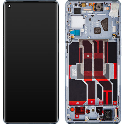 Display with Touchscreen Oppo Reno6 Pro 5G (Snapdragon) / Reno6 Pro+ 5G, with Frame, Gray (Lunar Grey), Service Pack 4907528