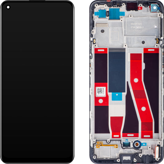 Display mit Touchscreen Oppo Reno5 F / A94 / F19 Pro / Reno5 Lite, mit Rahmen, Schwarz, Service Pack 4906763