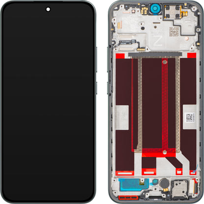 Display mit Touchscreen Oppo Reno14 FS 5G / Reno14 F, mit Rahmen, Grün (Luminous Green), Service Pack 621029000594