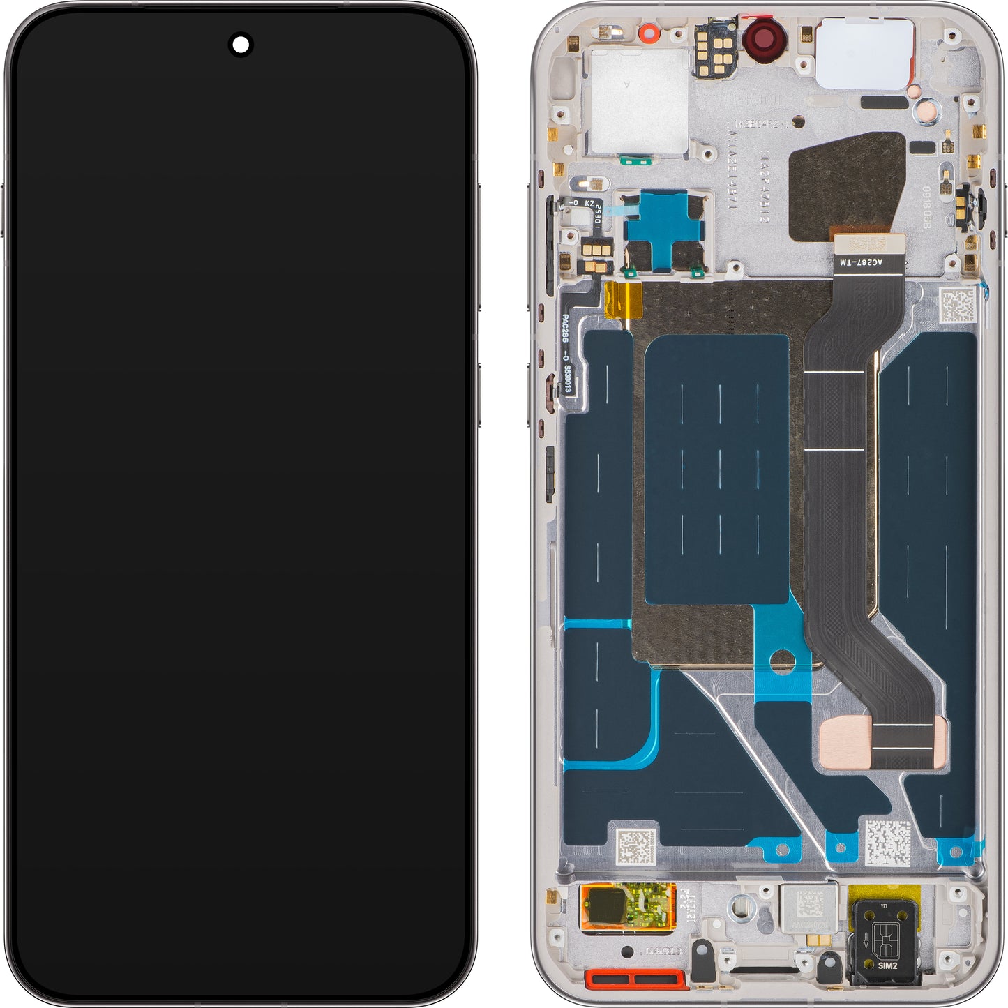 Display mit Touchscreen Oppo Find X9, mit Rahmen, Grau (Titanium Grey), Service Pack 621029000716