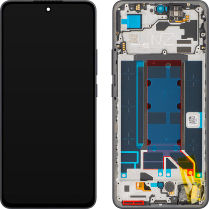 Display mit Touchscreen Oppo Reno13 FS 5G / Reno13 F, mit Rahmen, Grau (Graphite Grey), Service Pack 621029000449