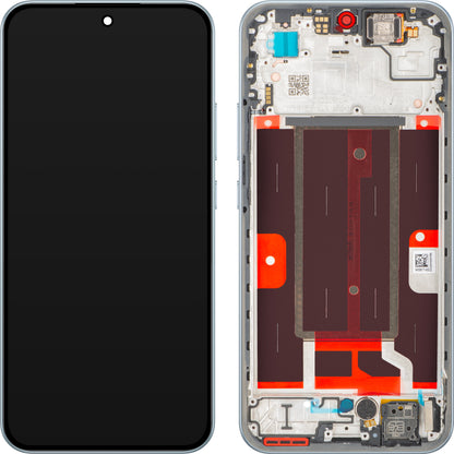 Display mit Touchscreen Oppo A6 Pro 5G, mit Rahmen, Grau (Lunar Titanium), Service Pack 621029000655