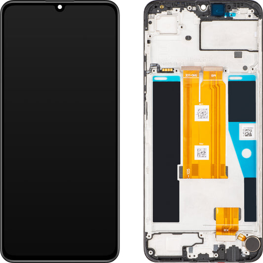 Touchscreen Display Realme C63 / C61, mit Rahmen, Schwarz, Service Pack 621029000208 