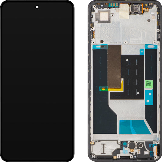 Display mit Touchscreen Realme 14T, mit Rahmen, Schwarz (Obsidian Black), Service Pack 621029000502