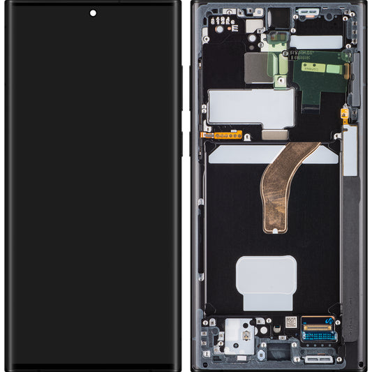 Samsung Galaxy S22 Ultra 5G S908 Touchscreen Display Samsung Galaxy S22 Ultra 5G S908, mit Rahmen, Himmelblau, Service Pack GH82-27488E