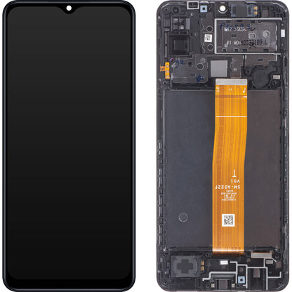 Samsung Galaxy M12 M127 Touchscreen-Display mit Rahmen, Schwarz, Swap GH82-25042A