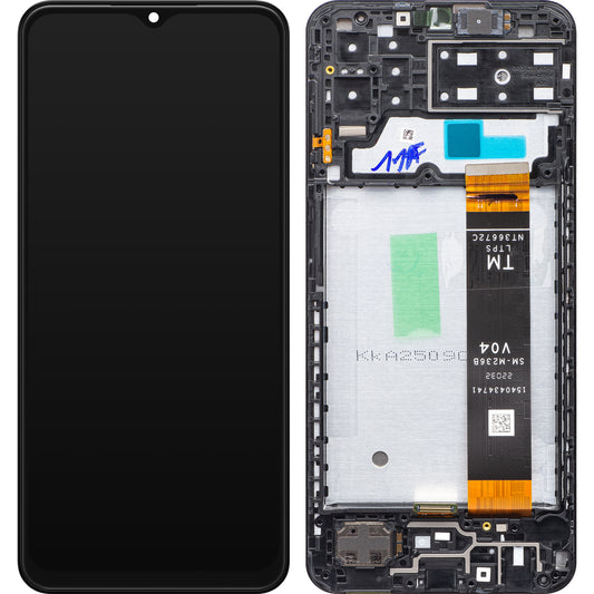 Samsung Galaxy A13 A135 Touchscreen-Display mit Rahmen, Schwarz, Wiederaufbereitet GH82-28508A