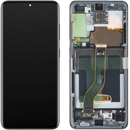 Display with Touchscreen Samsung Galaxy S20+ 5G G986 / S20+ G985, with Frame, Black, Service Pack GH82-31441A