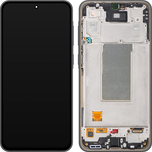 Samsung Galaxy A36 A366 Display with Touchscreen, Frame, Black, Service Pack GH82-36841A