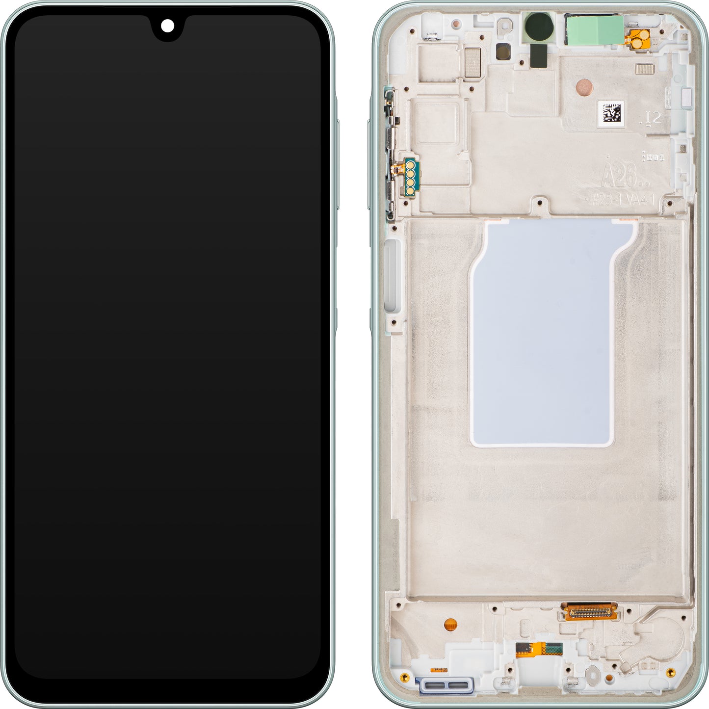 Display mit Touchscreen Samsung Galaxy A26 A266, mit Rahmen, Grün, Service Pack GH82-37049C