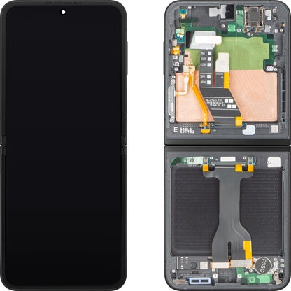Display mit Touchscreen Samsung Galaxy Z Flip7 FE F761, mit Rahmen, Sub Inner, Schwarz, Service Pack GH82-37734A